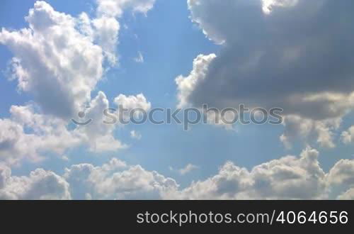 Heaven - Clouds and blue sky. Time lapse