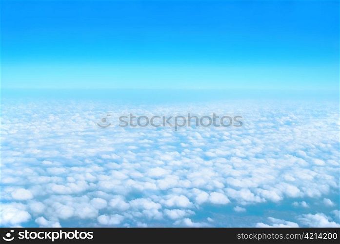 Heaven, sky and clouds. View from the above