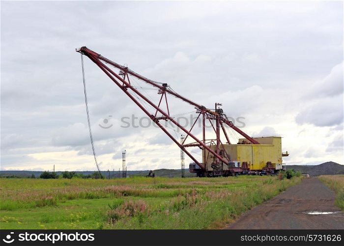 heavy coal excavator in coal mine