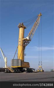 heavy crane. heavy crane at spanish port