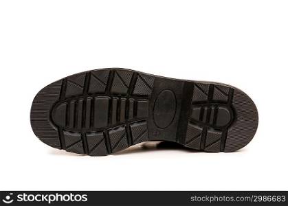 Heavy duty boots isolated on the white background