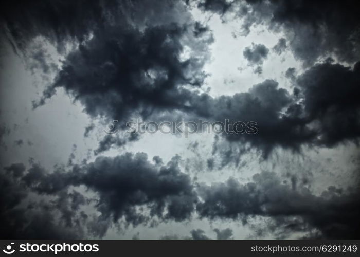 heavy gale black stormy clouds