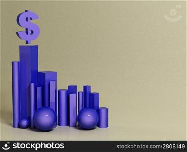 hegemony of the dollar. abstract background. 3d