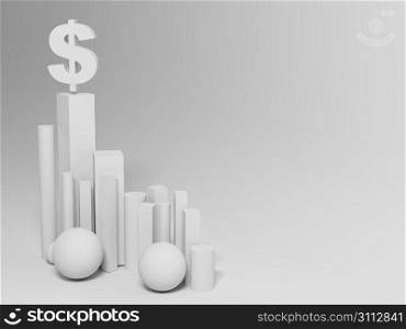hegemony of the dollar. abstract background. 3d