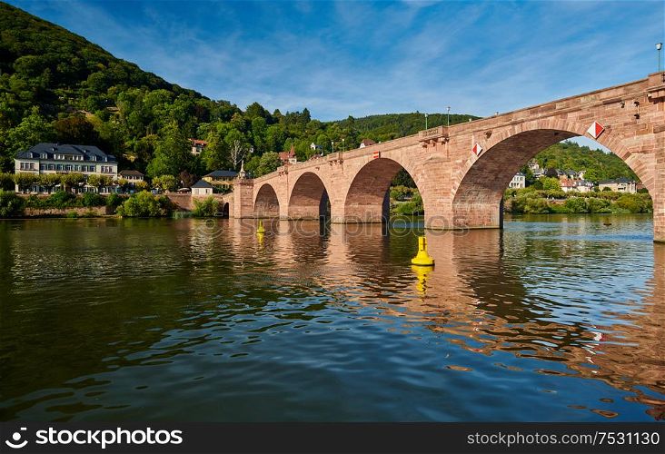 Heidelberg town on Neckar river in Germany