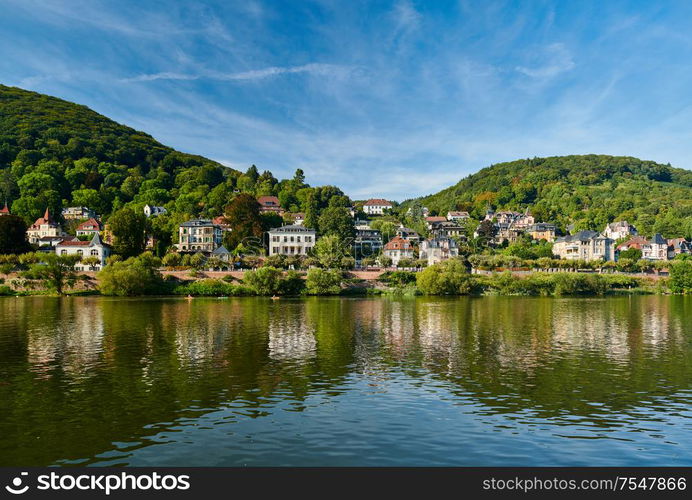 Heidelberg town on Neckar river in Germany