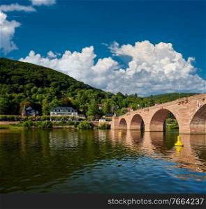 Heidelberg town on Neckar river in Germany 