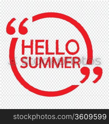 HELLO SUMMER Illustration design