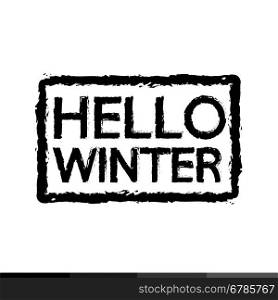 hello winter season Illustration design