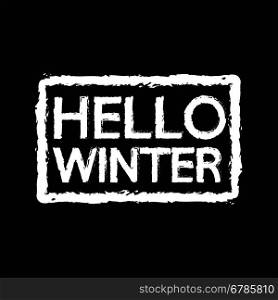 hello winter season Illustration design