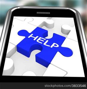 . Help On Smartphone Showing Assistance Messages And Counseling