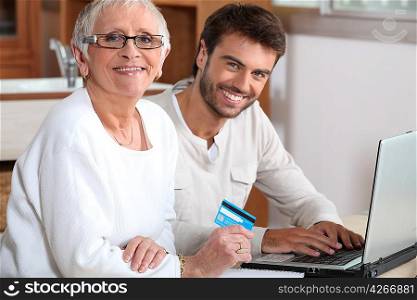 Help senior to buy online