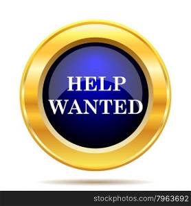 Help wanted icon. Internet button on white background.