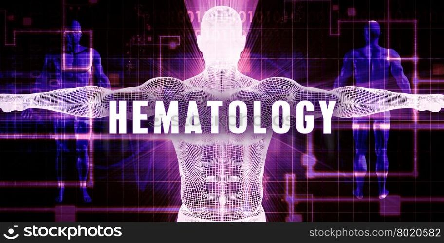 Hematology as a Digital Technology Medical Concept Art. Hematology