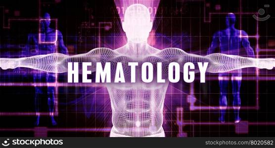 Hematology as a Digital Technology Medical Concept Art. Hematology