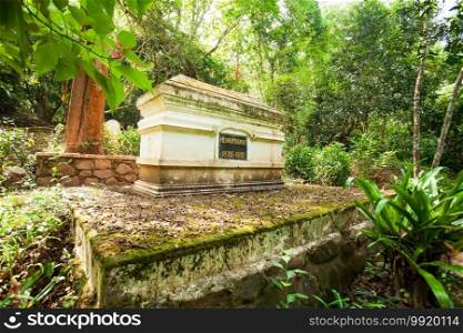 Henry Mouhot’s grave near the Nam Khan River in Luang Prabang, Laos. Henry Mouhot’s "discovery" brought Angkor Wat to the attention of the West. The place is open to the public.