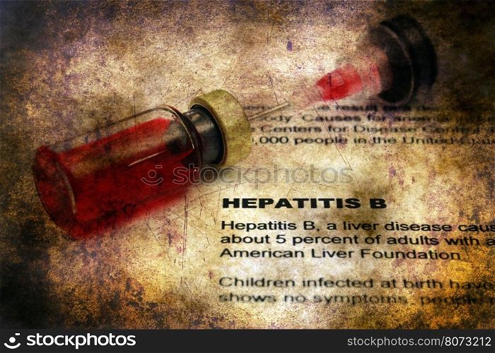 Hepatitis B grunge concept