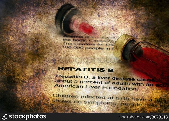 Hepatitis B grunge concept