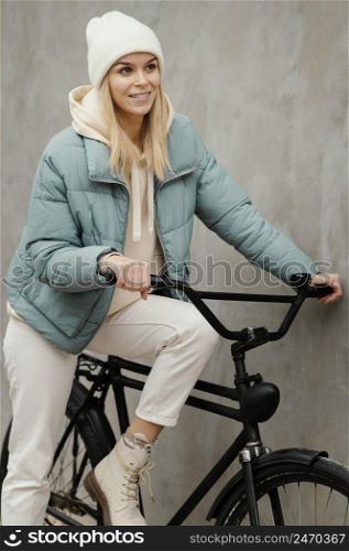 her bike smiles