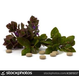 herbal medicine isolated on white background