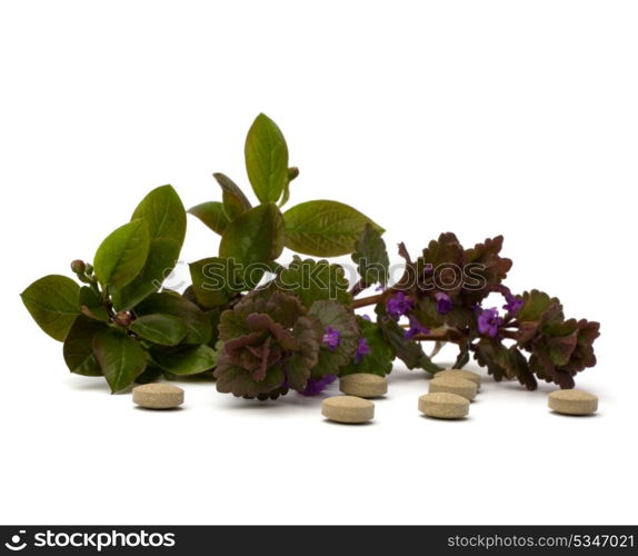 herbal medicine isolated on white background