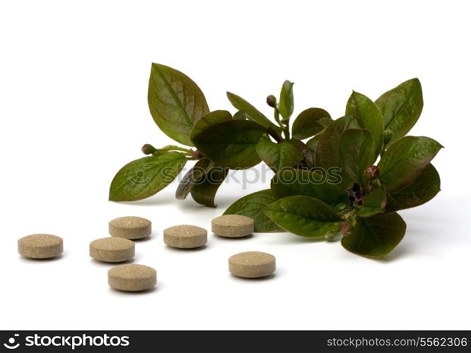 herbal medicine isolated on white background