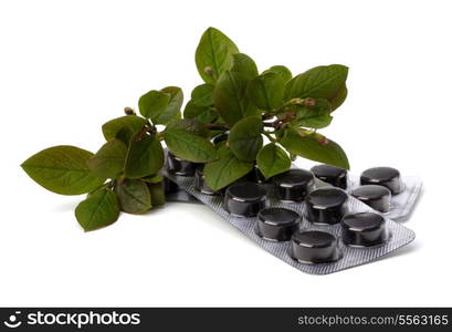 herbal medicine isolated on white background