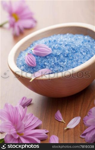 herbal salt and flowers