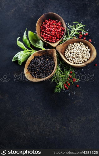 Herbs and spices selection, close up