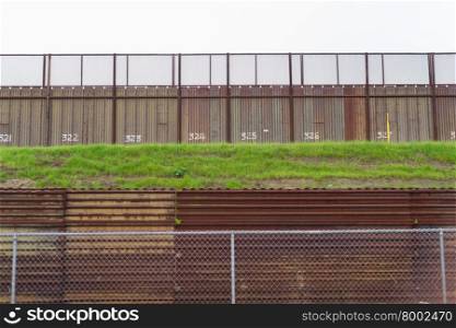 Here is a section of fence seperating Mexico and California