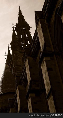 Heritage architecture of The University of Glasgow, Scotland UK.