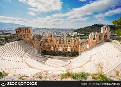 Herodes Atticus amphitheater of Acropolis, Athens, Greece. Herodes Atticus amphitheater of Acropolis, Athens