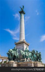 Heroes square in Budapest, a square dedicated to the hungarian kings