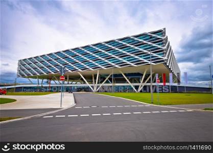 Herzogenaurach, Germany, September 26 2019: Adidas headquarter futuristic World of Sports buildings view. Herzogenaurach is town in Germany in which Adi Dassler have founded famous sports brand Adidas.