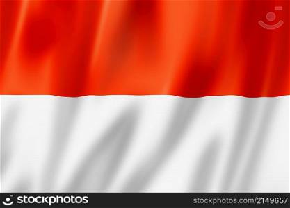 Hesse state flag, Germany waving banner collection. 3D illustration. Hesse state flag, Germany