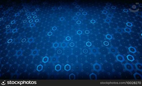 Hexagon design of future technology digital abstract background concept