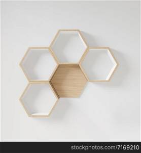 Hexagon shelf copy space,copy space,mock up,hexegon