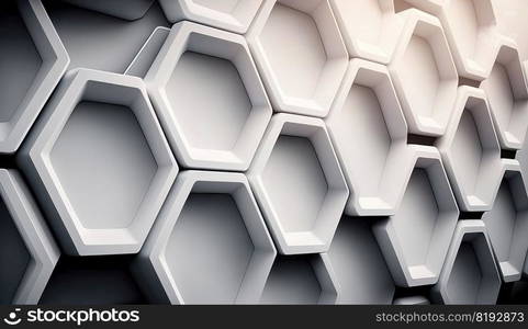 hexagon white wall. background abstract, design texture, backdrop futuristic, modern hexagonal structure hexagon white wall ai generated illustration. hexagon white wall ai generated