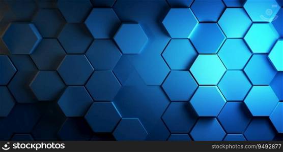 Hexagonal gradient background with blue hexagons