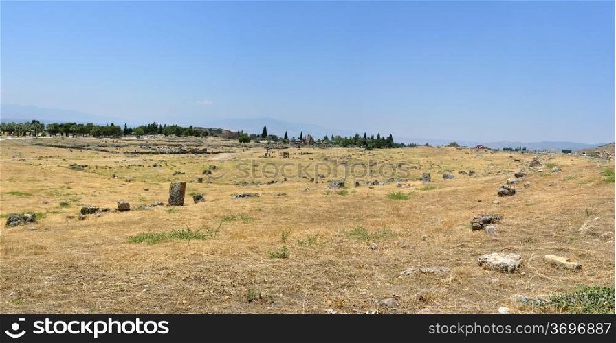 hierapolis ancient city architecture ruin stone site panorama