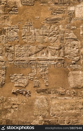 Hieroglyphic of pharaoh civilization in Karnak temple, Egypt