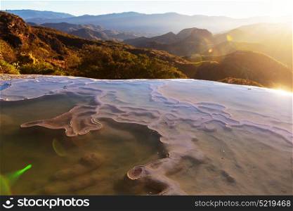 Hierve el Agua, natural rock formations in the Mexican state of Oaxaca
