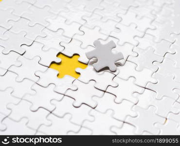 high angle arrangement puzzle pieces individuality concept. Resolution and high quality beautiful photo. high angle arrangement puzzle pieces individuality concept. High quality beautiful photo concept