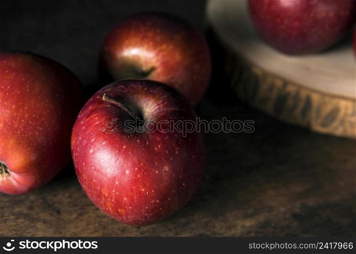 high angle autumn apples