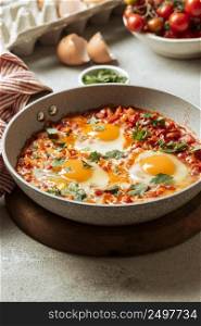 high angle egg jewish meal pan