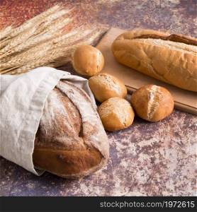 high angle mix breads. High resolution photo. high angle mix breads. High quality photo