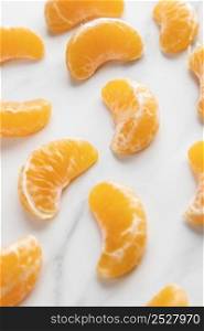 high angle orange slices