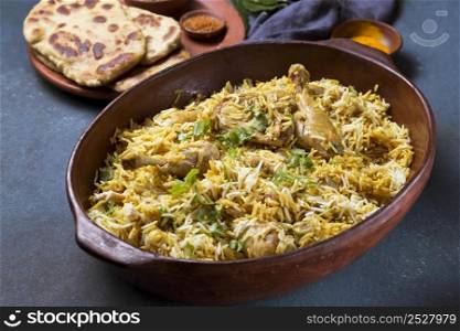 high angle pakistan meal composition