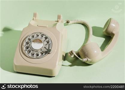 high angle retro telephone with receiver