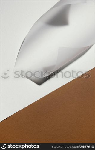 high angle stationery thin paper with copy space